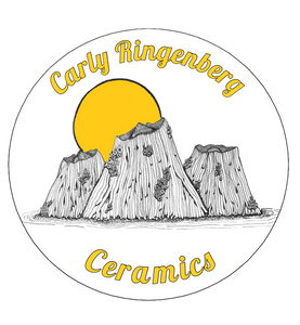 Carly Ringenberg Ceramics Logo Sticker with Barnacles; Ocean Themed